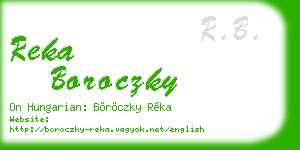 reka boroczky business card